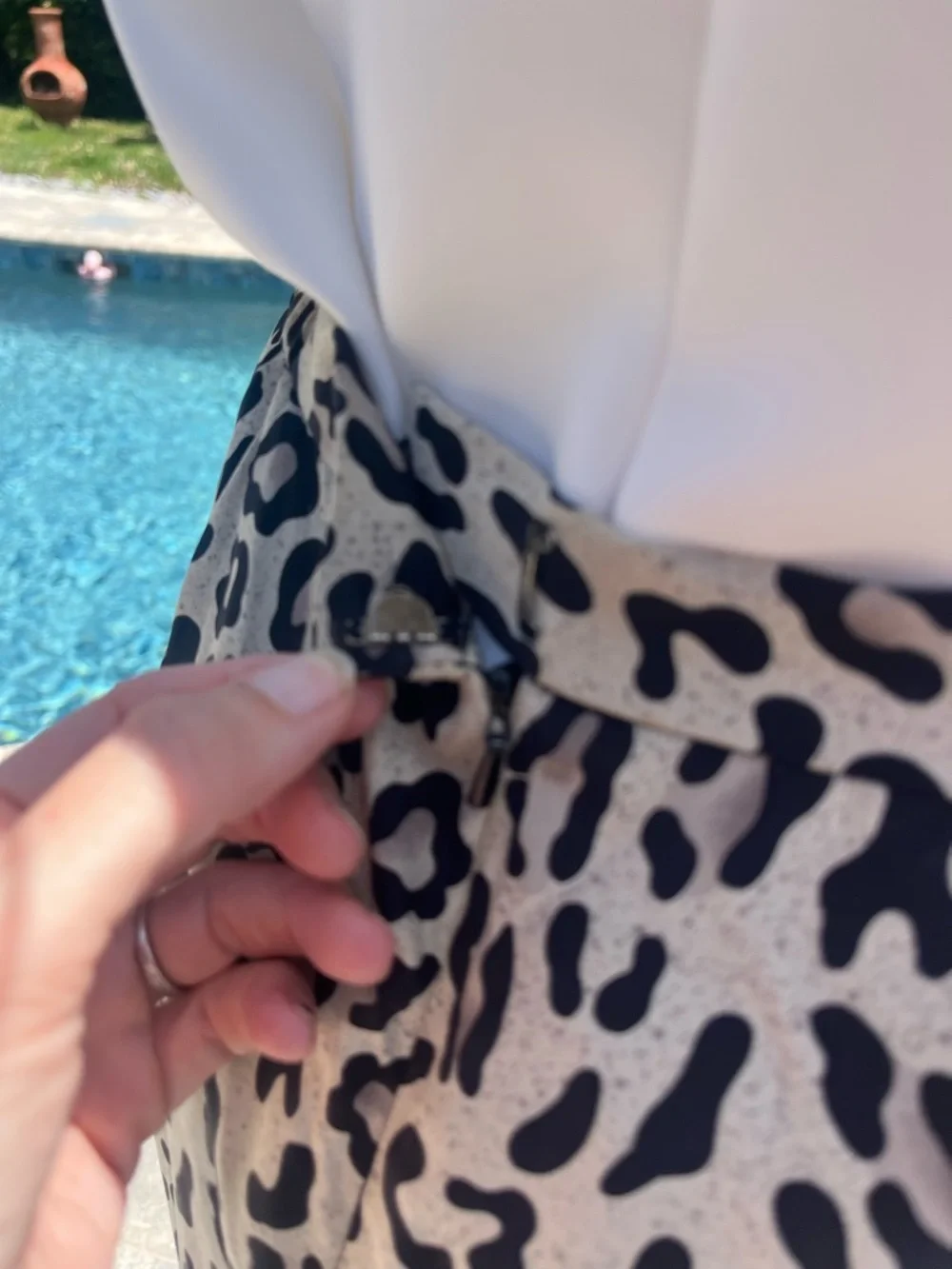 Anne French couture women’s leopard, pencil skirt